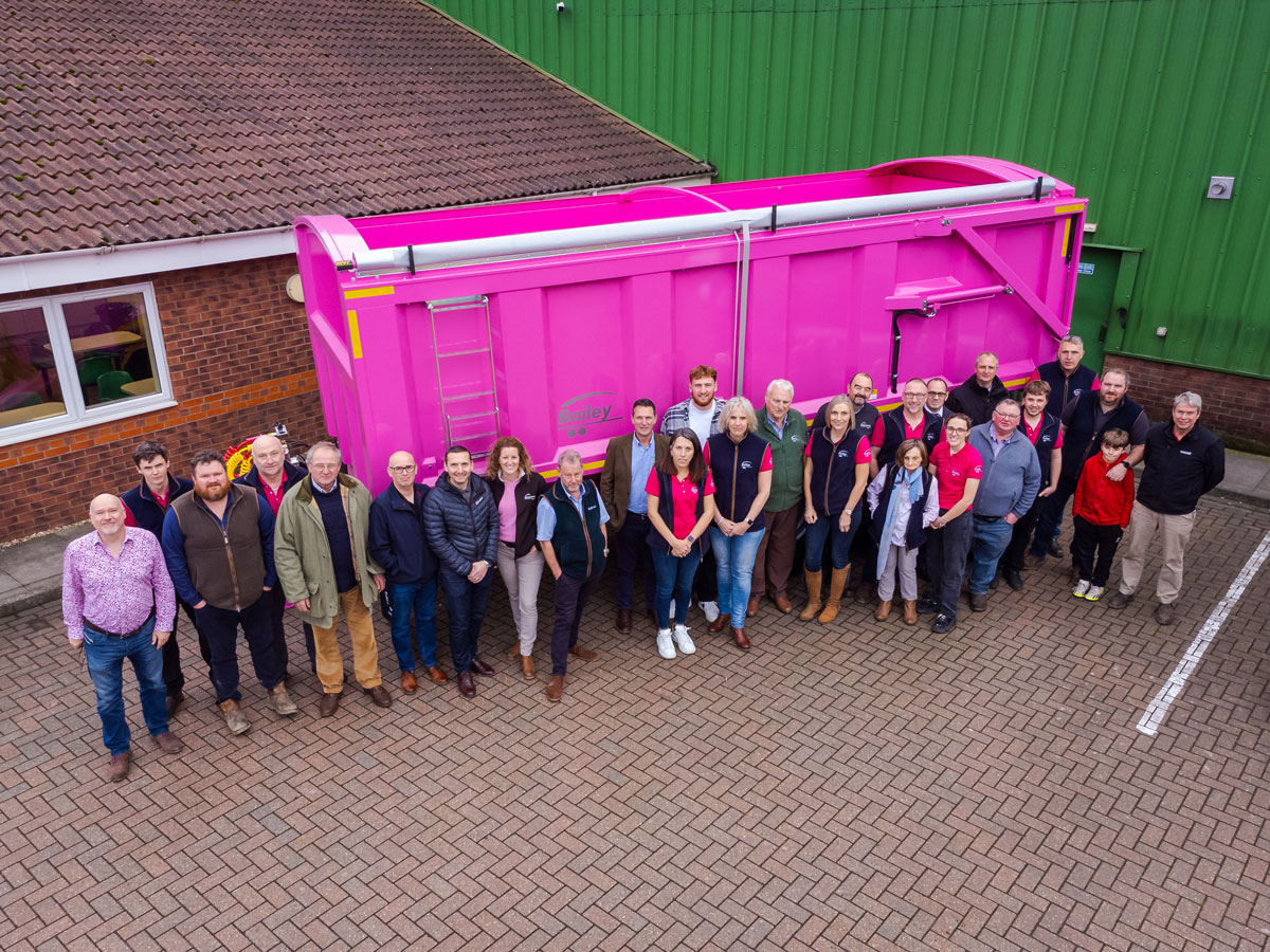 The pink trailer at Bailey HQ